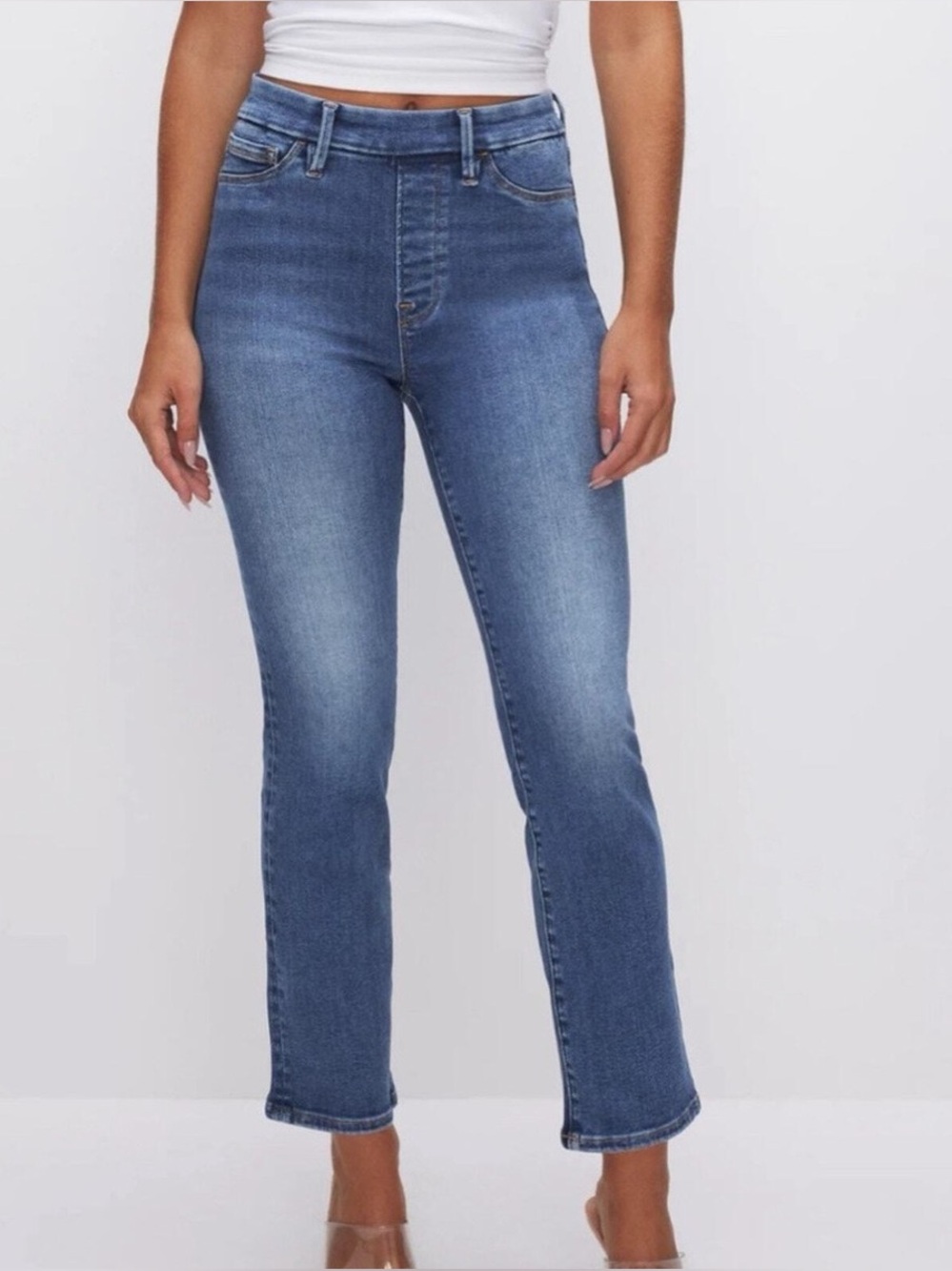 Good American Pull-On Denim Jeans